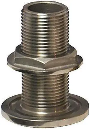 GROCO 1-1/4" NPS NPT Combo Stainless Steel Thru-Hull Fitting w/Nut