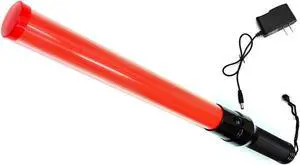 iMBAPrice 21" Long Traffic Safety Rechargeable Flashing LED Light Control Wand Baton Flashlight with Blinking and Steady