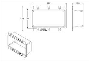 iMBAPrice BE3-2 (3-Gang) Electrical Power Outlet Box Extender - White, 2-Pack (Made in USA)