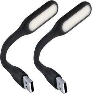 iMBPrice (2 Pack) Portable Mini USB Led Lamp Light (Warm White) with Flexible Adjust Angle for PC & Mac/Laptop/Power Ba