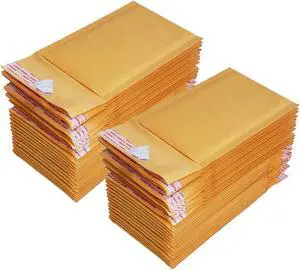iMBAPrice #000 4 X 8 Kraft Bubble Mailers Padded Envelopes, Total 50 Envelope