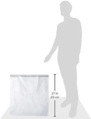 iMBAPrice 50 - 24x24 Premium Matte Finish Self-Sealing Non-Padded White Poly Mailers/Mailing Envelopes/Bags (iMBA-8PM-50)