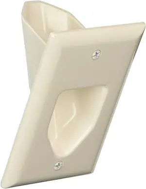 Datacomm 450001WH-3 1 Gang Recessed Low Voltage Plate, 3 Pack