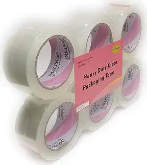 iMBAPrice Sealing Tape - 1 Box of Commercial Grade (6 Roll of 110 Yards) 6 x 330 Feet Long 2" Wide Clear Shipping Packag
