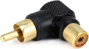 Monoprice RCA Plug to RCA Jack Adapter, Gold Plated (Right Angle)
