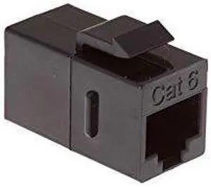 Cat6 RJ45 Inline Coupler Type Keystone Jack, Black,