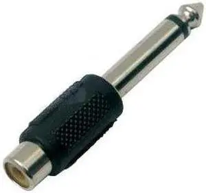 10 Pack 1/4" Male to RCA Female Mono Audio Adapters