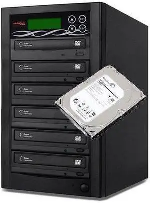 BestDuplicator DVD Duplicator 5 Target Built-in 24X Burner + 1TB Hard Drive Storage (1 to 5)
