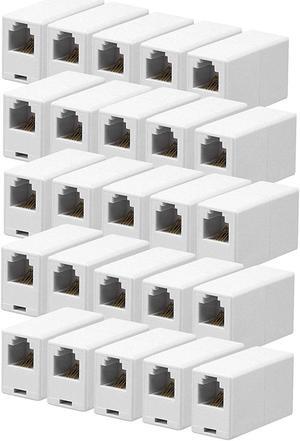 iMBAPrice RJ11 4P4C Straight Telephone Inline Coupler (25 Pack)