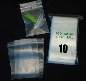 Premium 4 Mil Clear Zip Lock Bags, 4 x 6 Inches Heavy Duty, 10 Packs of 100 (Total 1000 Bags)