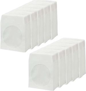BestDuplicator White Cd/Dvd Paper Media Sleeves Envelopes with Flap and Clear Window (1000 Sleeves)