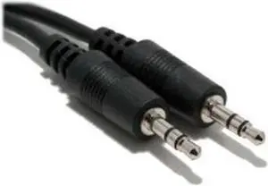 Professional Quality Nickel Plated 3.5mm Stereo Male To Stereo Male Cable 2 ft - Black