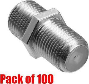 iMBAPrice (100 Pack) F-Pin Coupler, Female / Female. F Type Connectors