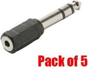 iMBAPrice 3.5mm (Female) Stereo Jack to 1/4inch (Male) Stereo Plug Adapter (5 Pack)