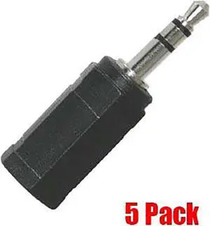iMBAPrice 3.5mm Female Stereo Jack to 2.5mm Male Stereo Plug Adapter [5 Pack]