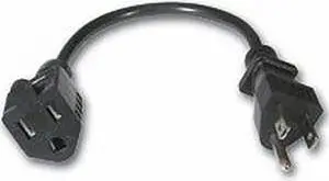 18 AWG Outlet Saver Power Extension Cord - 1 Feet