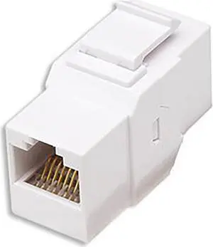 RJ45 Female to Female UTP CAT.6 Keystone Coupler, White - 25 PACK