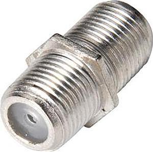 Y66865-Nickel Plated F Coupler Female To Female - 25-Pack