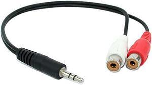 Audio Splitter, 3.5mm Stereo Male To 2 RCA Female