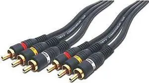 iMBAPrice  2RCA Male to 2RCA Male Home Theater Audio Cable - 50 Feet - 3 RCA - 3 RCA