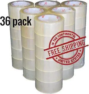 CG 36 Rolls Clear Carton Shipping Box Sealing Packing Tape 2" x 110 Yards 330' ft