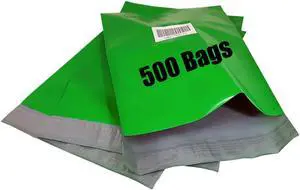 iMBAPrice 500-10x13 (Green) Color Poly Mailers Shipping Envelopes Bags (5x100, Total 500 Bags)