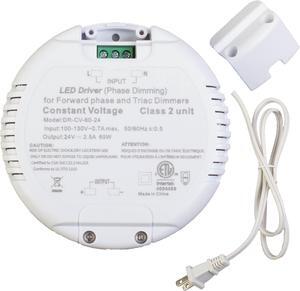 ETL LISTED 24V 60W CLASS 2 TRIAC DIMMABLE ROUND SHAPE POWER SUPPLY