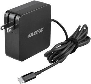 ABLEGRID Black 65W USB TypeC AC Adapter Charger For Dell XPS 13 7390 P82G003 2in1 Laptop PSU