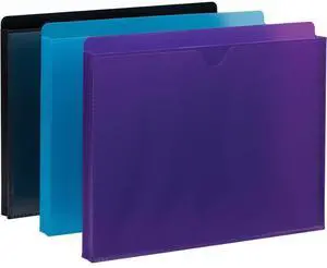 Smead Poly Expanding Jackets with Clear Sleeve