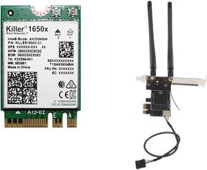 AX1650x Killer Series Desktop Wi-Fi 6 Kit | 2.4 Gbps | Bluetooth 5.2 Support | PCIe x4 | No vPro AX200.NGWG.NVXX