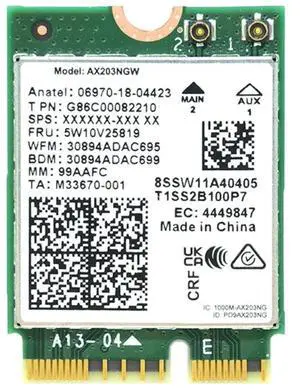 HighZer0 Electronics AX203 WiFi 6 Card | Dual Band Wi-Fi | 1.2 Gbps | CNVio2 M.2 Wifi Card for PC | Supports Bluetooth 5.2 | Requires Intel 10th+ Gen CPU with Windows 10+ or Linux | AX203NGW