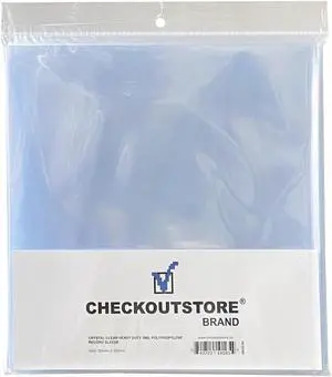 100 CheckOutStore Crystal Clear Plastic OPP for 12" LP Vinyl 33 RPM Records 5 Mil (Outer Sleeves)