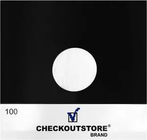 100 CheckOutStore Black Paper Record Polylined With Hole for 12" LP Vinyl 33 RPM (Inner Sleeves)