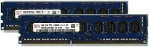 HYNIX Unbuffered ECC 8GB Kit (2* 4GB) HMT351U7CFR8A-H9 PC3L-10600E DDR3 1333 ECC 2RX8
