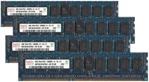 HYNIX HMT351R7AFR4C-H9 16GB Kit (4* 4GB) PC3-10600R DDR3 1333 ECC REG 1RX4 (FOR SERVER ONLY)
