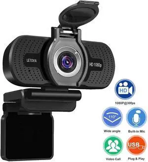 Letova 1080P Webcam with Microphone & Privacy Cover, Web Cam USB Camera, Computer HD Streaming Webcam for PC Desktop & Laptop w/Mic, Wide Angle Lens cheaper then logitech c920 c920s c615 c525 c922x Letova 1080P Webcam with Microphone & Privacy Cover, Web Cam USB Camera, Computer HD Streaming Webcam for PC Desktop & Laptop w/Mic, Wide Angle Lens cheaper then logitech c920 c920s c615 c525 c922x