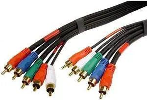 Cables Unlimited AUD-1380-06W Component Video and Audio Cable (6 Feet, White)