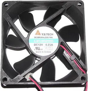 Y.S.TECH 8cm KM128025HB 12V 0.23A 2Wire Cooling Fan