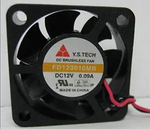 Y.S.TECH 30*30*10mm FD123010MB 12V 0.09A 2Wire 3cm Cooling Fan