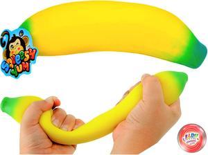 JARU Stretchy Banana Sensory Toy Squish Yum Buh Nay Nay 1 Unit Stress Relief Toys  Fidget Toys for Kids and Adults Autism Toys  Party Favors 133401p