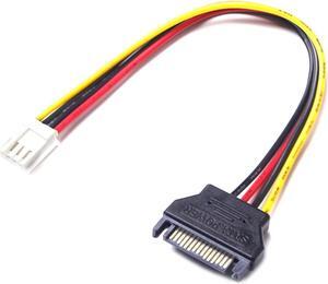 15pin SATA Male to 4pin Floppy FDD Female Power Converter Adapter Cable