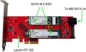 MF-DT125 (1x NVMe M.2 PCIe 3.0 + 2X M.2 SSD SATA Based 110mm Carrier Adapter)