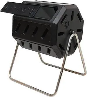 FCMP Outdoor IM4000 Tumbling Composter, 37 gallon, Black