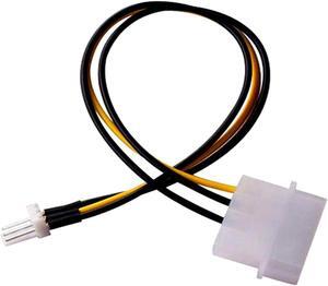 2 Pack 3-Pin ATX Fan to 4-Pin Molex Connector Cable Fan Power Adapter, 4-pin Molex/IDE to 3 Pin CPU Fan Power Cable