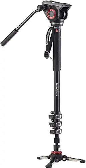 Manfrotto Xpro Aluminum Video Monopod with 500 Series Video Head, Black (MVMXPRO500US)