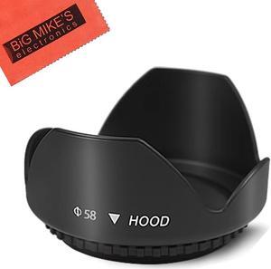 58mm Digital Tulip Flower Lens Hood for Canon Rebel T5, T6, T6i, T7i, EOS 80D, EOS 77D Cameras with Canon EF-S 18-55mm f/3.5-5.6 is II, is STM Lens