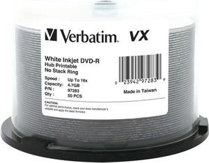 Verbatim 97283 DVD Recordable Media - DVD-R - 16x - 4.70 GB - 50 Pack Spindle -