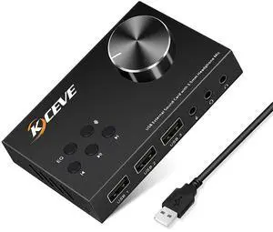 Usb Volume Control Knob Multimedia Audio Controller, Usb Hub With Audio Adapter, External Sound Card With 3.5Mm Headphone Microphone Jack For Windows, Mac, Linux, Pc, Laptop, Desktop Usb Volume Control Knob Multimedia Audio Controller, Usb Hub With Audio Adapter, External Sound Card With 3.5Mm Headphone Microphone Jack For Windows, Mac, Linux, Pc, Laptop, Desktop