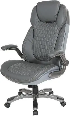 Office Star Products Executive High Back Chair with Bonded Leather and
