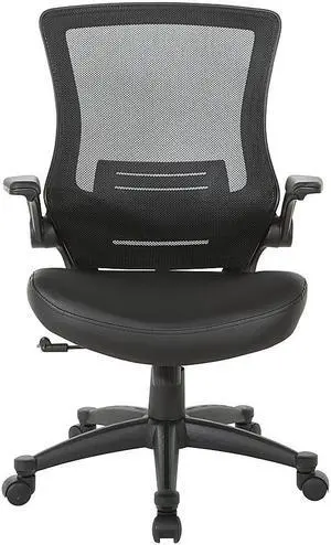 Office Star Products Screen Back Manager's Chair in Faux Leather Seat w